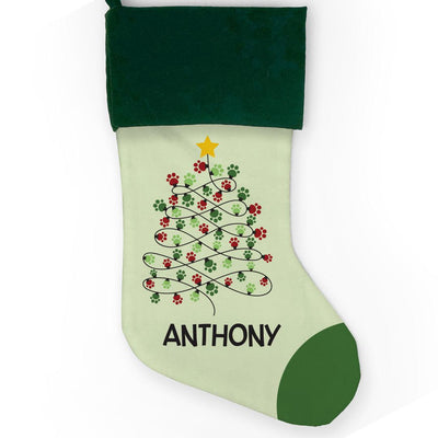 Personalized Paws Christmas Stocking -  - Gifts For You Now