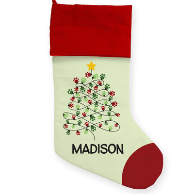 Personalized Paws Christmas Stocking -  - Gifts For You Now