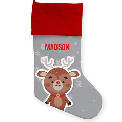 Personalized Reindeer Christmas Stocking -  - Gifts For You Now