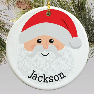 Personalized Santa with Curly Beard Ornament -  - Gifts For You Now