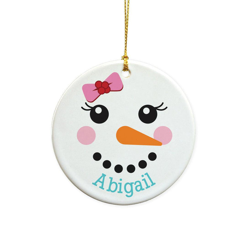 Personalized Berry Bow Snowman Ornament -  - Gifts For You Now