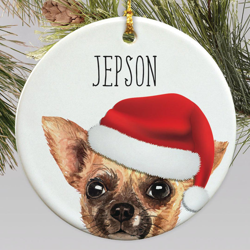 Personalized Choose Your Dog Water Color Christmas Ornament - Chihuahua - Gifts For You Now