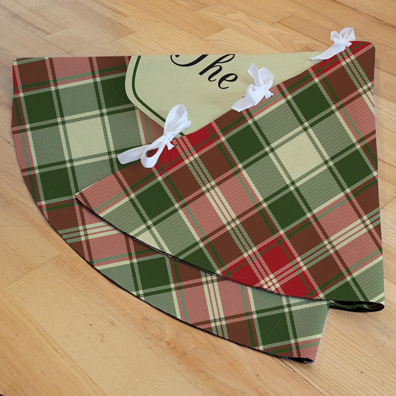 Personalized Christmas Plaid Tree Skirt -  - Gifts For You Now