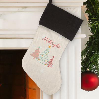 Personalized Oh Christmas Tree Grey Cuff Stocking -  - Gifts For You Now