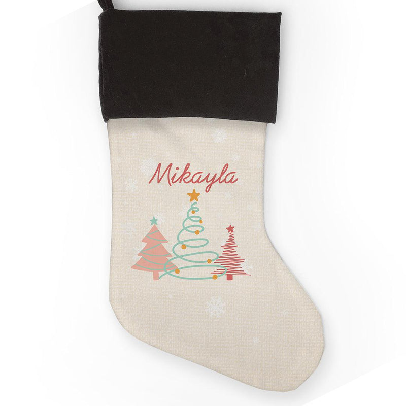 Personalized Oh Christmas Tree Grey Cuff Stocking -  - Gifts For You Now