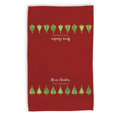 Personalized Christmas Tree Dish Towel -  - Gifts For You Now