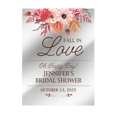 Personalized Fall Floral Fall In Love Acrylic-Sign -