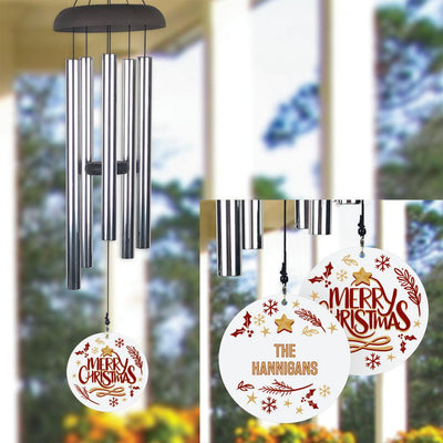 Personalized Merry Christmas Wind Chime -  - Gifts For You Now