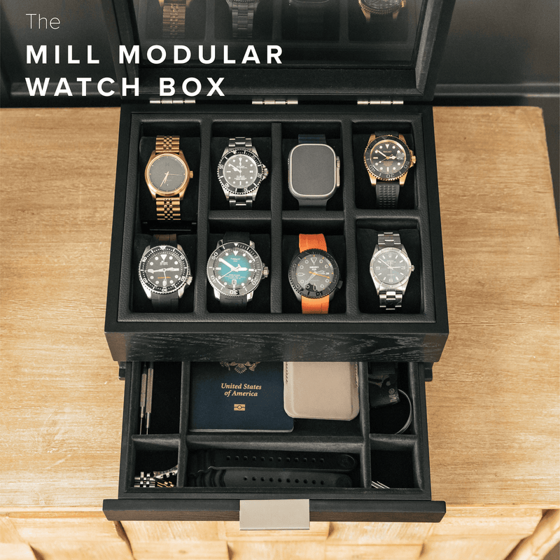 Mill Modular Watch Box - 8 Slot - - Case Elegance