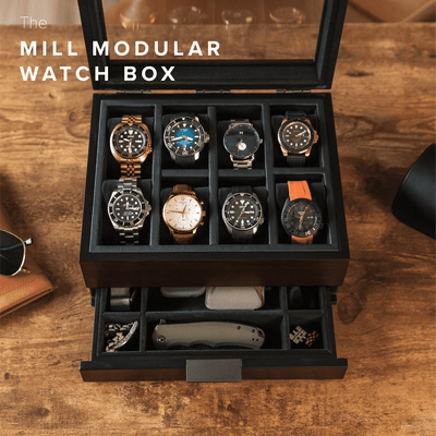 Mill Modular Watch Box - 8 Slot - - Case Elegance