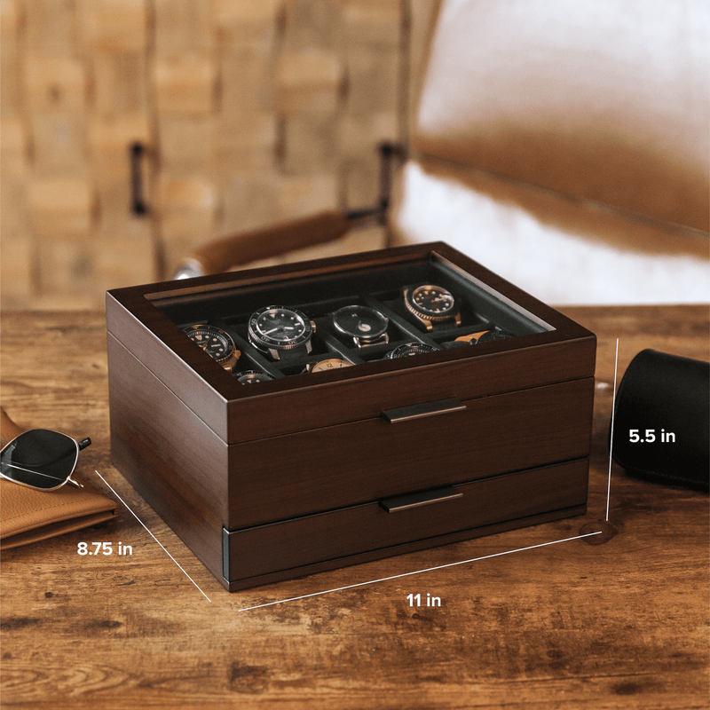 Mill Modular Watch Box - 8 Slot - - Case Elegance