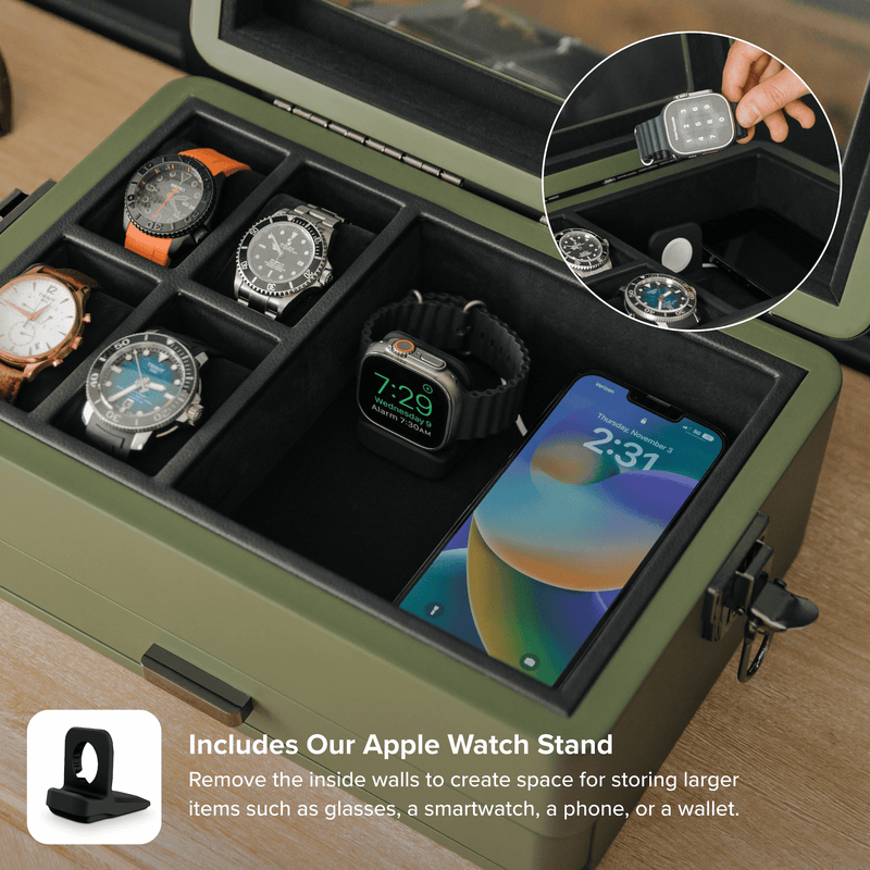 Military Modular Watch Box - 10 Slot - - Case Elegance