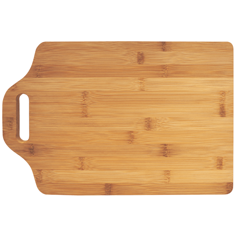 Personalized Bamboo Cutting Board with Handle - - Lazerworx