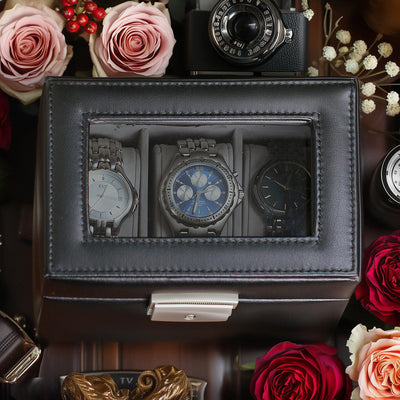 Personalized Black Watch Box