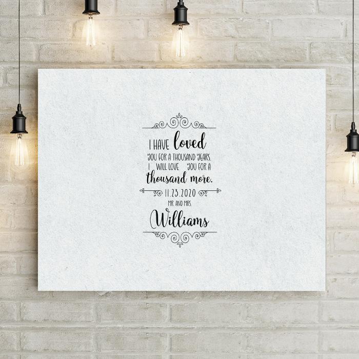 Personalized Wedding Guestbook Personalized Premium Canvas - - Lazerworx