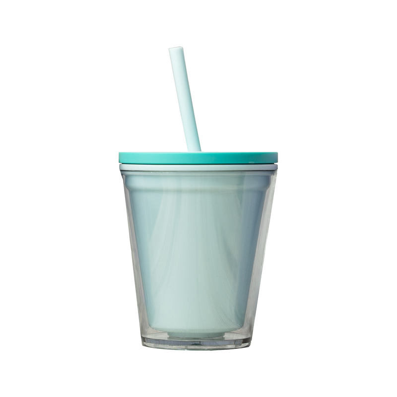Personalized 10oz Acrylic Tumbler with Lid & Straw - Mint - Completeful