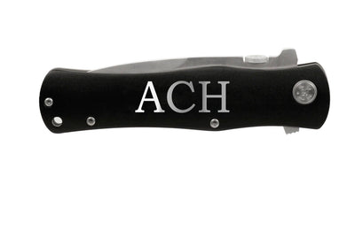 Personalized Black Aluminum Handle Knife -  - Completeful