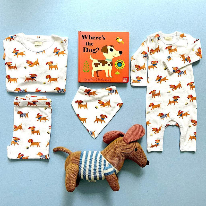 Doggie Delight: Sibling PJs, Toy, Book & Bib Bundle -  - Estella