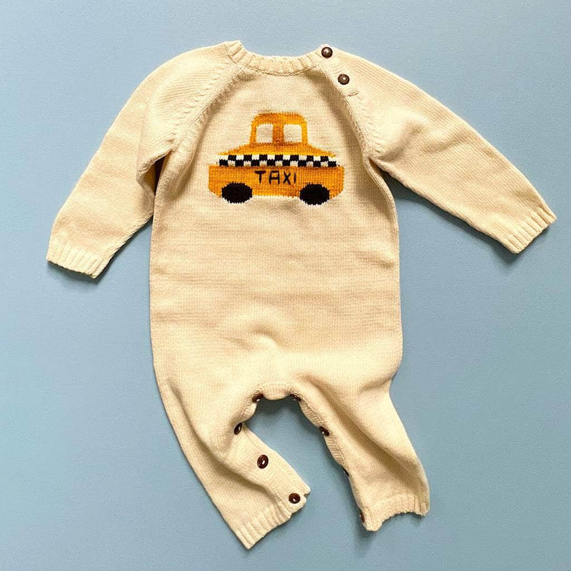 Knit Baby Romper - Taxi -  - Estella