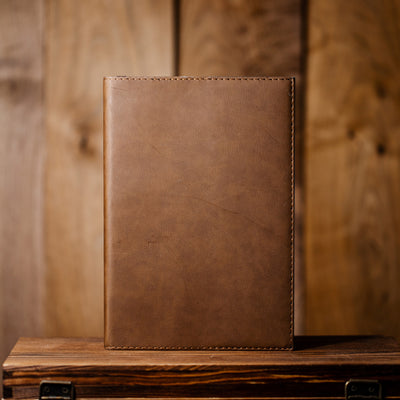 Personalized Brown Faux Leather Journals -  - Completeful