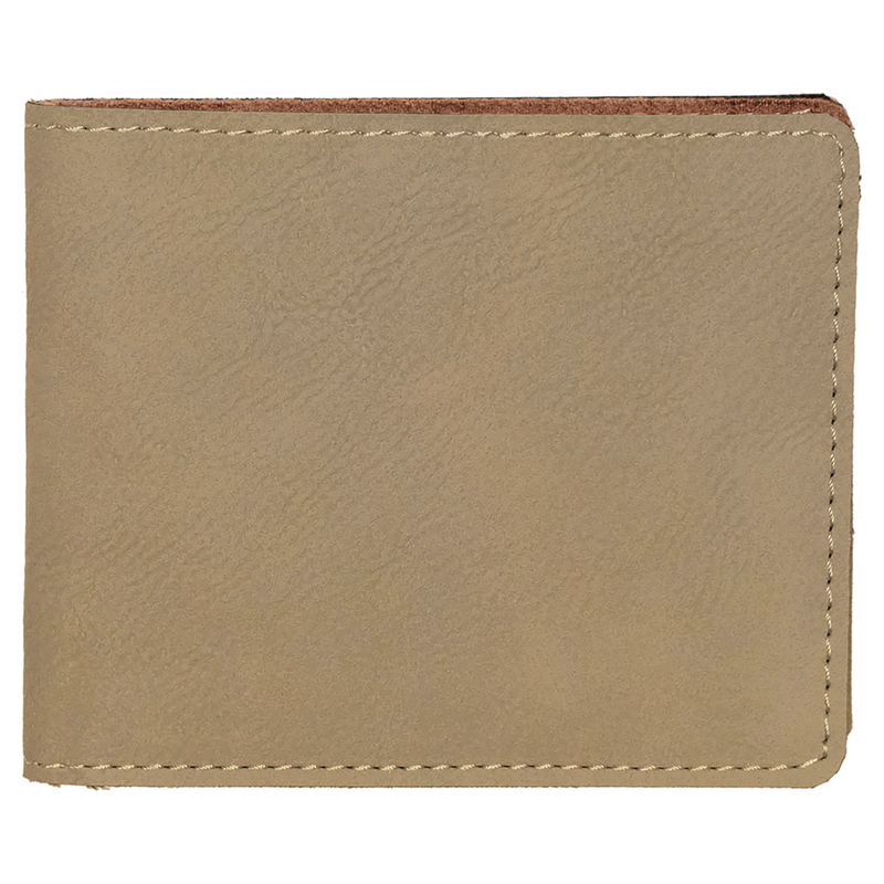 Personalized Bifold Leather Wallet - Tan - Completeful