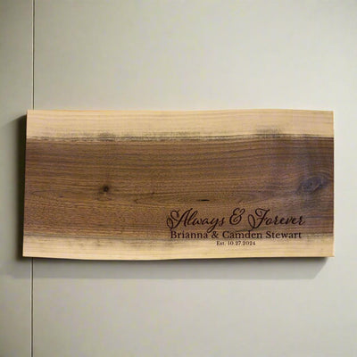 Personalized Black Walnut Cutting and Charcuterie Board