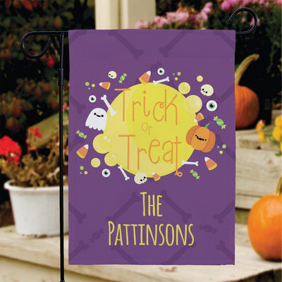 Personalized Trick or Treat Purple Garden Flag -  - Gifts For You Now