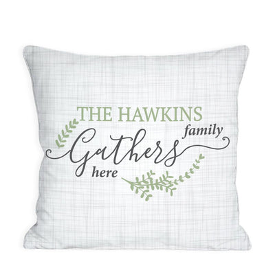 Personalized Gather Here Throw Pillow Sham -  - Gifts For You Now