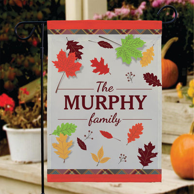 Personalized Fall Leaves Garden Flag -  - Gifts For You Now