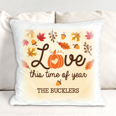 Personalized Love This Time of Year Throw Pillow Sham -  - Gifts For You Now