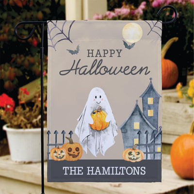 Personalized Happy Halloween Garden Flag - Print One Side - Gifts For You Now