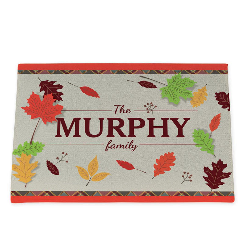 Personalized Fall Leaves Doormat -  - Gifts For You Now