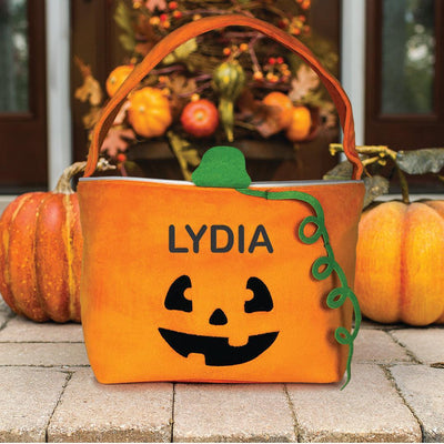 Embroidered Pumpkin Trick Or Treat Bag -  - Gifts For You Now