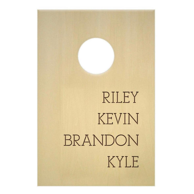 Personalized Mini Bean Bag Toss/Cornhole Game - Family Names - - Lazerworx