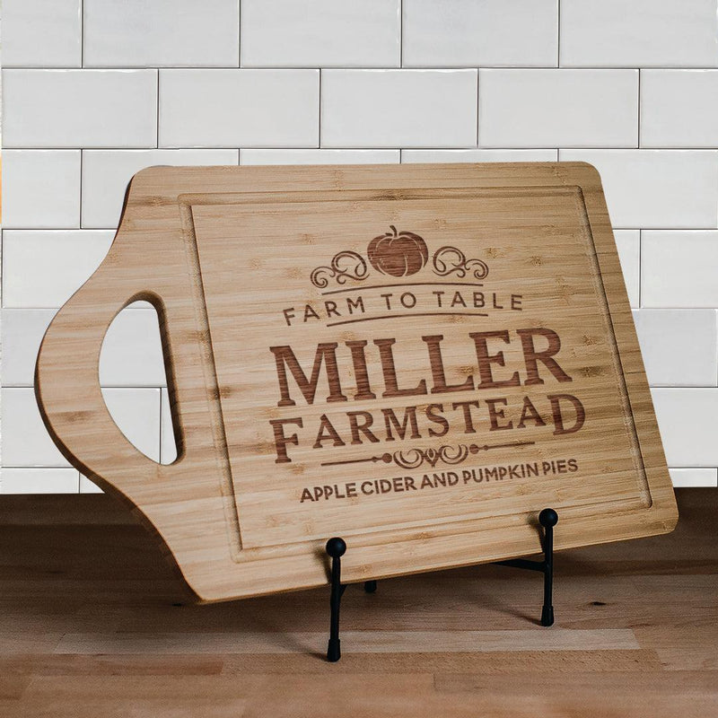 Personalized Farmsted Large Bamboo Cutting Board -  - Gifts For You Now