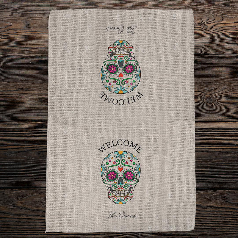 Personalized Halloween Skull Tea Towel -  - Gifts For You Now