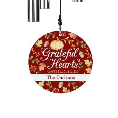 Personalized Grateful Hearts Wind Chime -  - Gifts For You Now