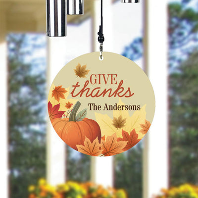 Personalized Give Thanks Wind Chime -  - Gifts For You Now