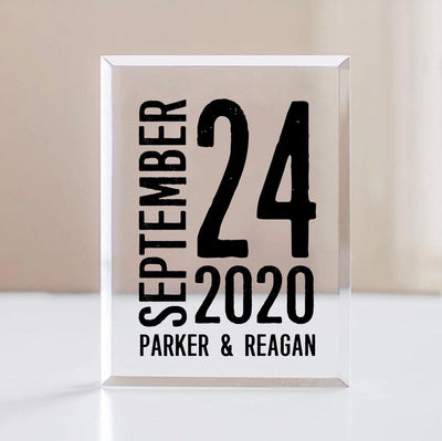 Personalized Wedding Acrylic Keepsake Block Table Decoration - - Gifts For You Now