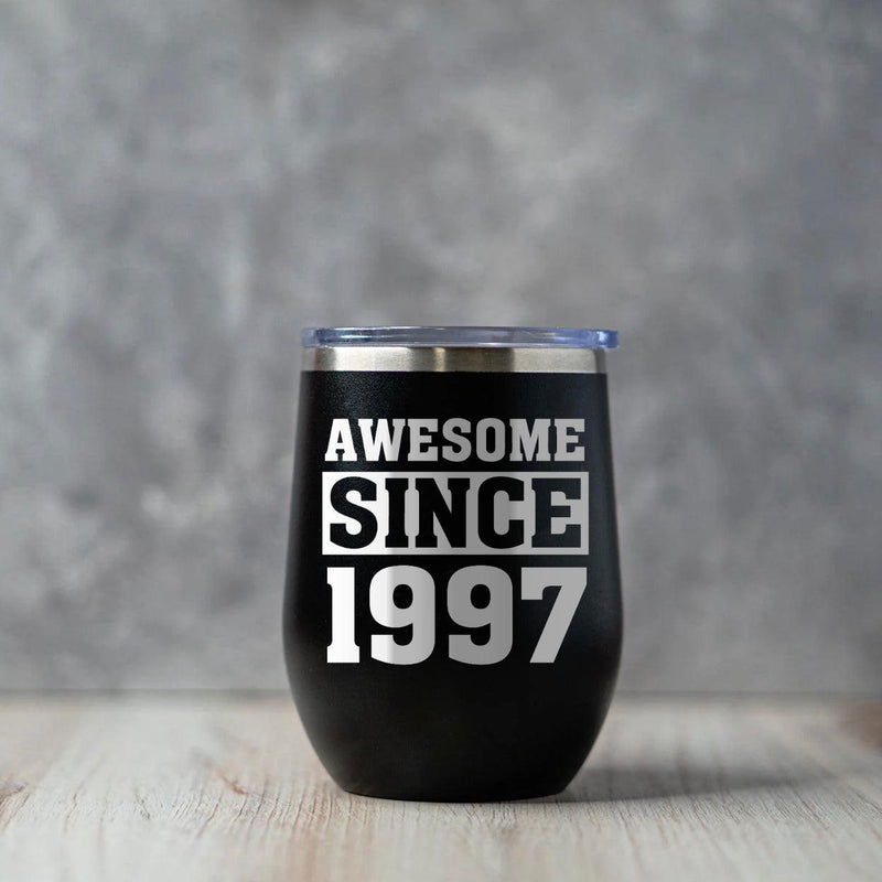 Personalized Awesome Since Birthday Wine Tumblers 12oz -  - Completeful