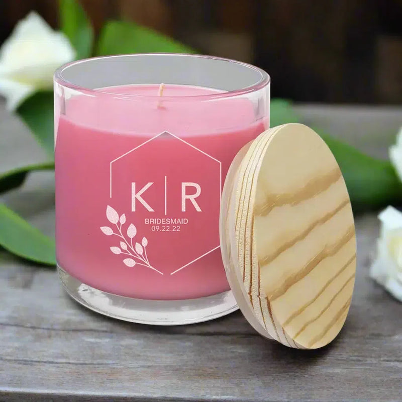 Personalized Bridesmaid Scented Candles - - Lazerworx