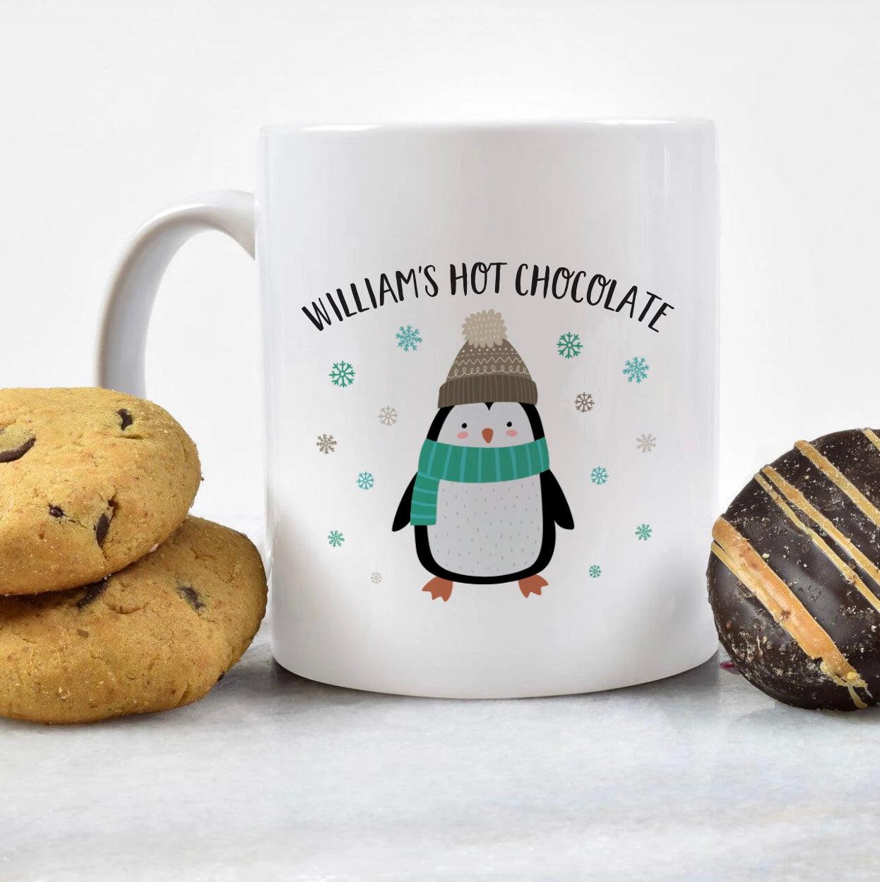 Personalized Kids Penguin Hot Chocolate Mugs -  - Completeful