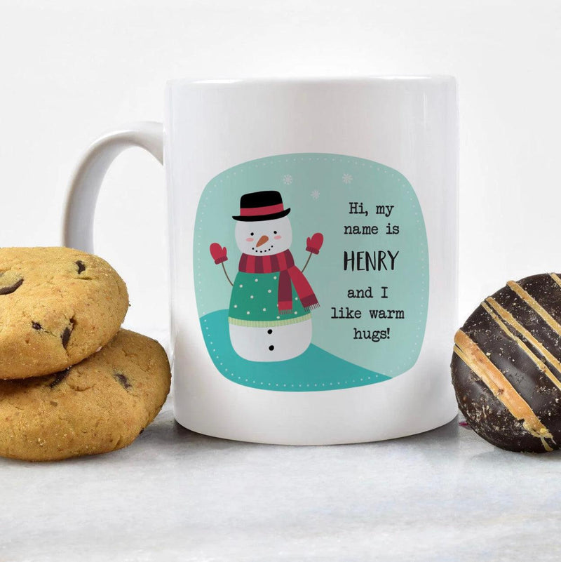 Personalized Kids Snowman Hot Chocolate Mugs -  - Completeful