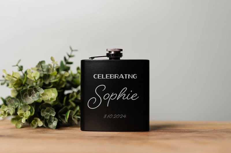 Personalized Birthday Matte Black Flask -  - Completeful