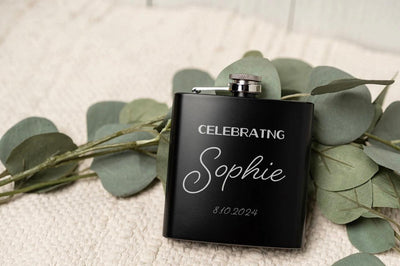 Personalized Birthday Matte Black Flask -  - Completeful