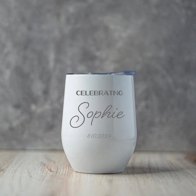 Personalized Celebrating Wine Birthday Tumblers 12oz -  - Completeful