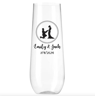 Personalized Wedding Champagne Glasses -  - Completeful