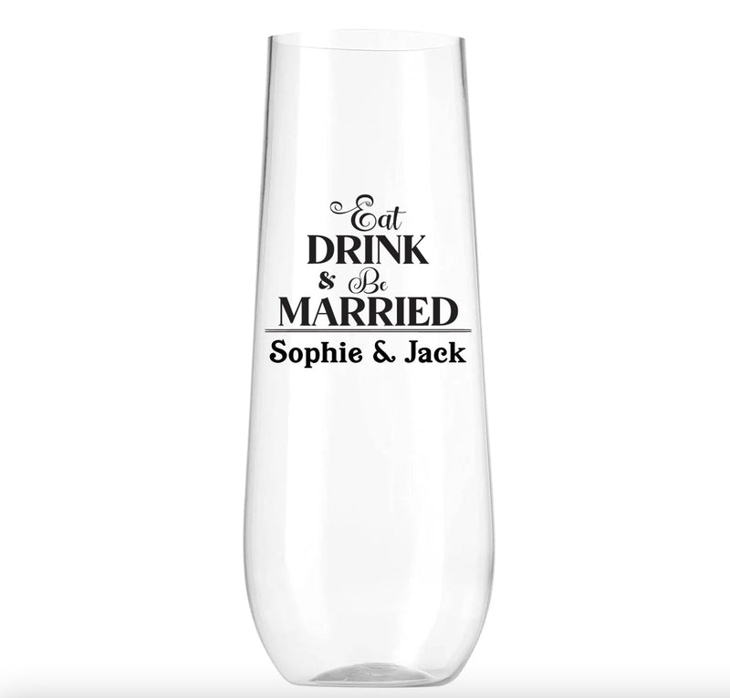 Personalized Wedding Champagne Glasses -  - Completeful