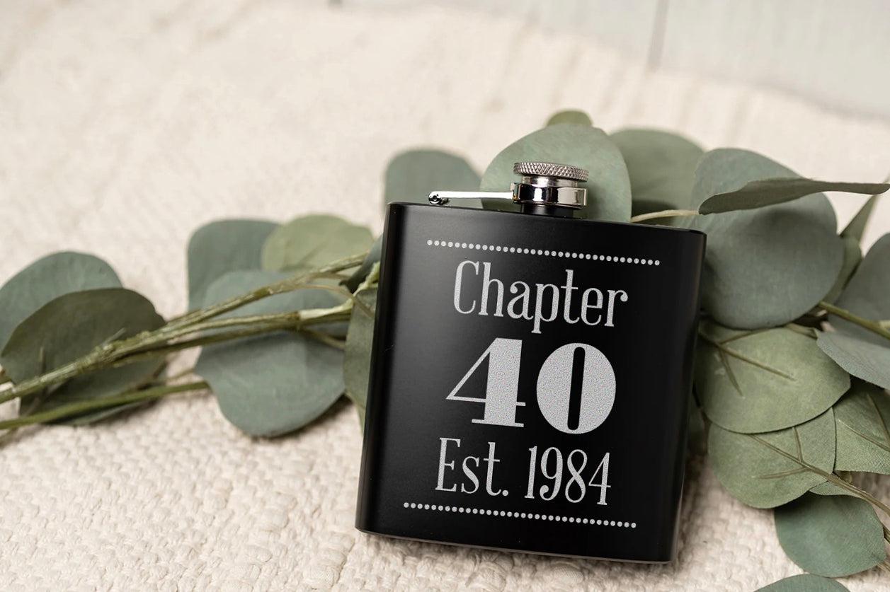 Personalized Birthday Matte Black Flask -  - Completeful