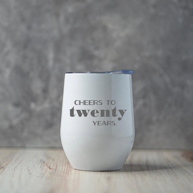 Personalized Cheers Wine Birthday Tumblers 12oz -  - Completeful